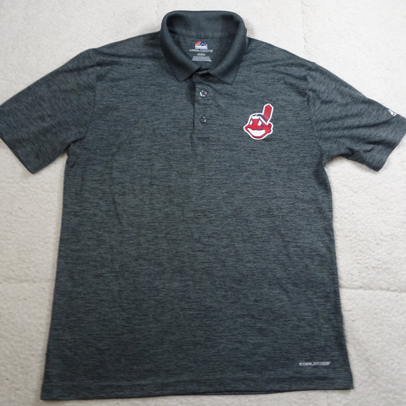 Majestic Other - MLB Cleveland Indians Majestic Cool Base Polo Med